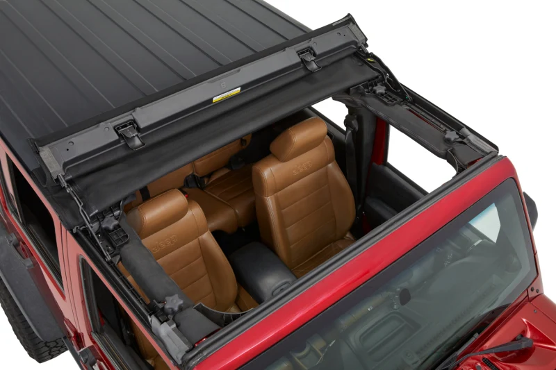 Bestop 07-18 Jeep Wrangler JK Sunrider For Hardtop (Premium Black Twill 2-Door Or 4-Door) - Image 6