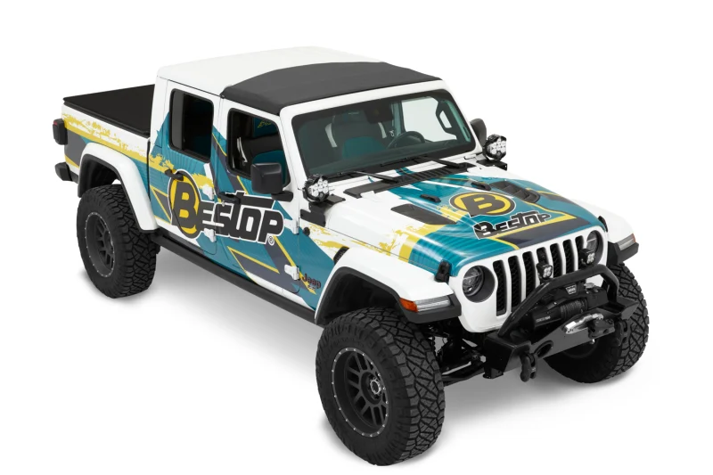 Bestop 20-26 Jeep Gladiator / 18-26 Wrangler JL Sunrider For Hardtop (Black Diamond) - Image 7