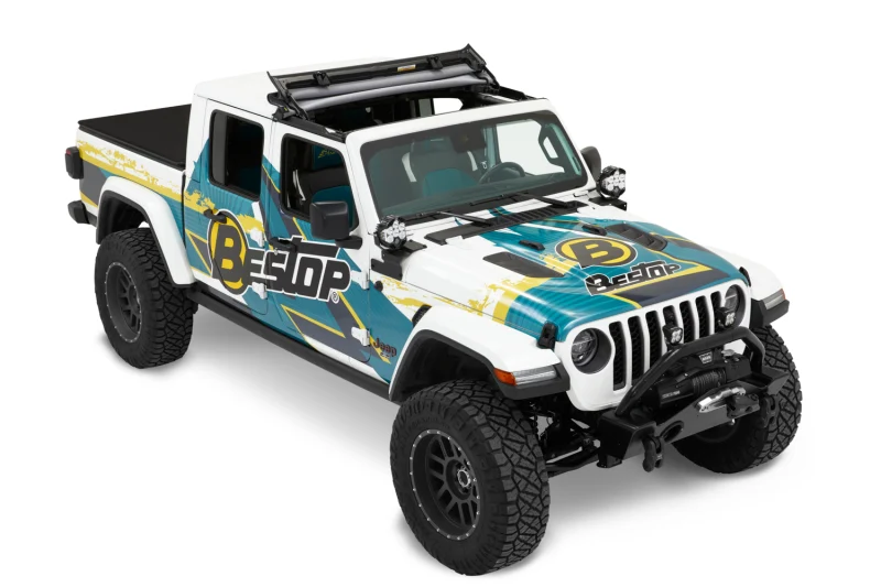 Bestop 20-26 Jeep Gladiator / 18-26 Wrangler JL Sunrider For Hardtop (Black Diamond) - Image 8