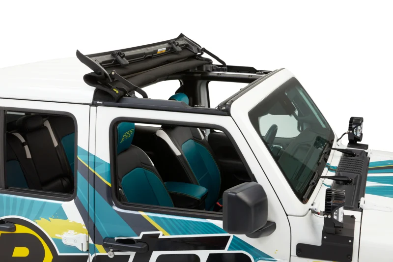 Bestop 20-26 Jeep Gladiator / 18-26 Wrangler JL Sunrider For Hardtop (Premium Black Twill) - Image 6