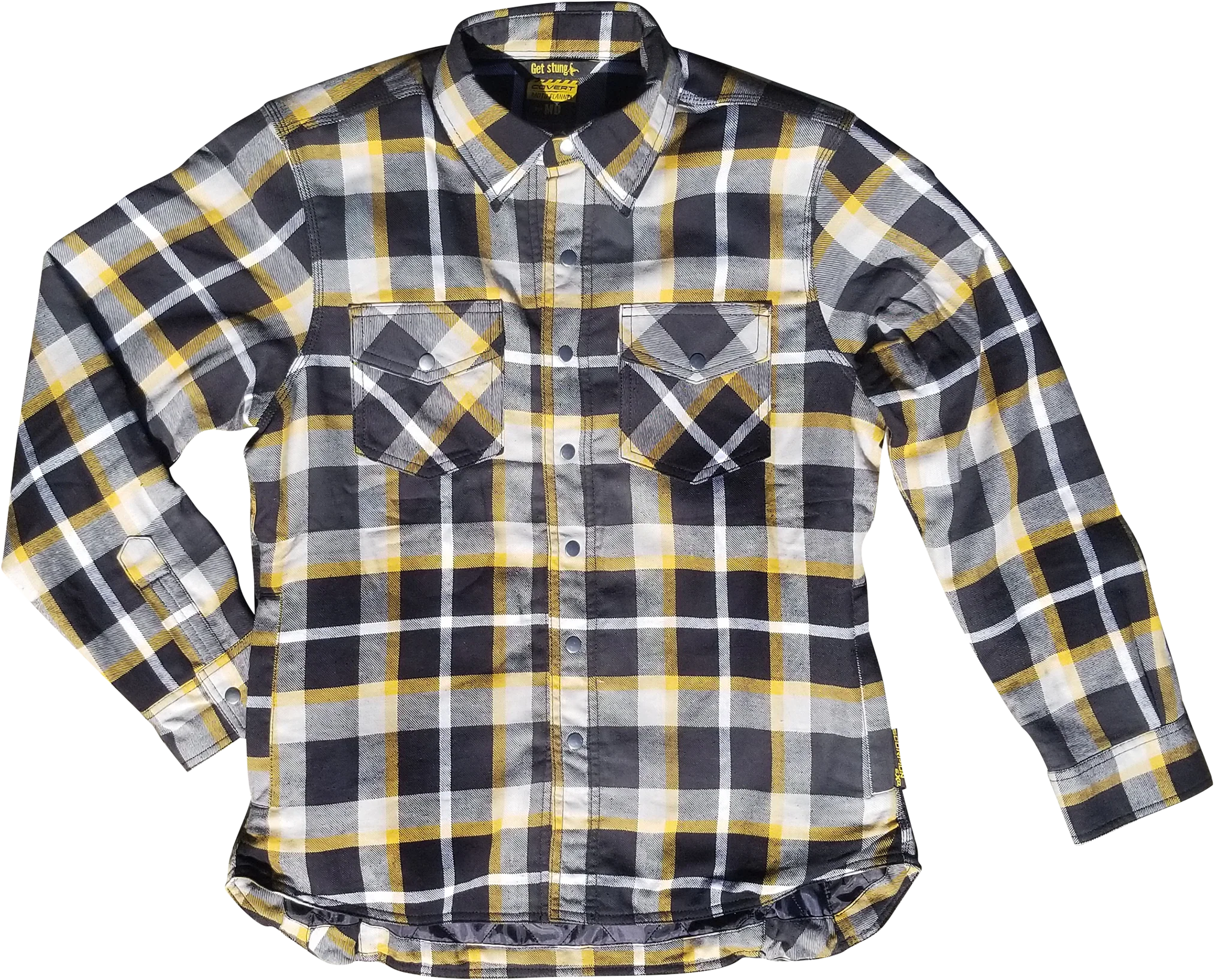 Covert Womens Flannel White/Yellow Sm