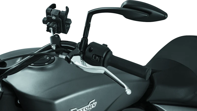 Kuryakyn Raised Mirror Mnt Adapters Gloss Black - Image 3