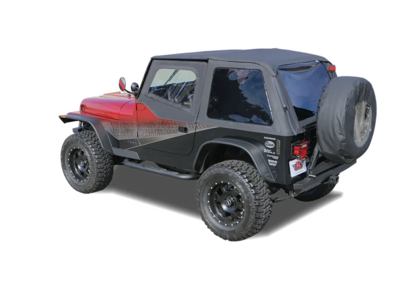 Rampage 1992-1995 Jeep Wrangler(YJ) Frameless Soft Top Kit - Black Diamond - Image 3