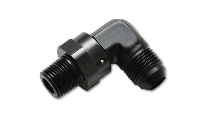 Vibrant -8AN to 1/2in NPT Male Swivel 90 Degree Adapter Fitting - Image 3